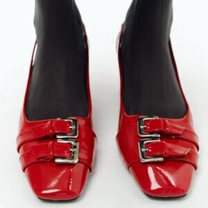 ZARA Faux Patent Leather Slingbacks NWT LAST ONE!!!